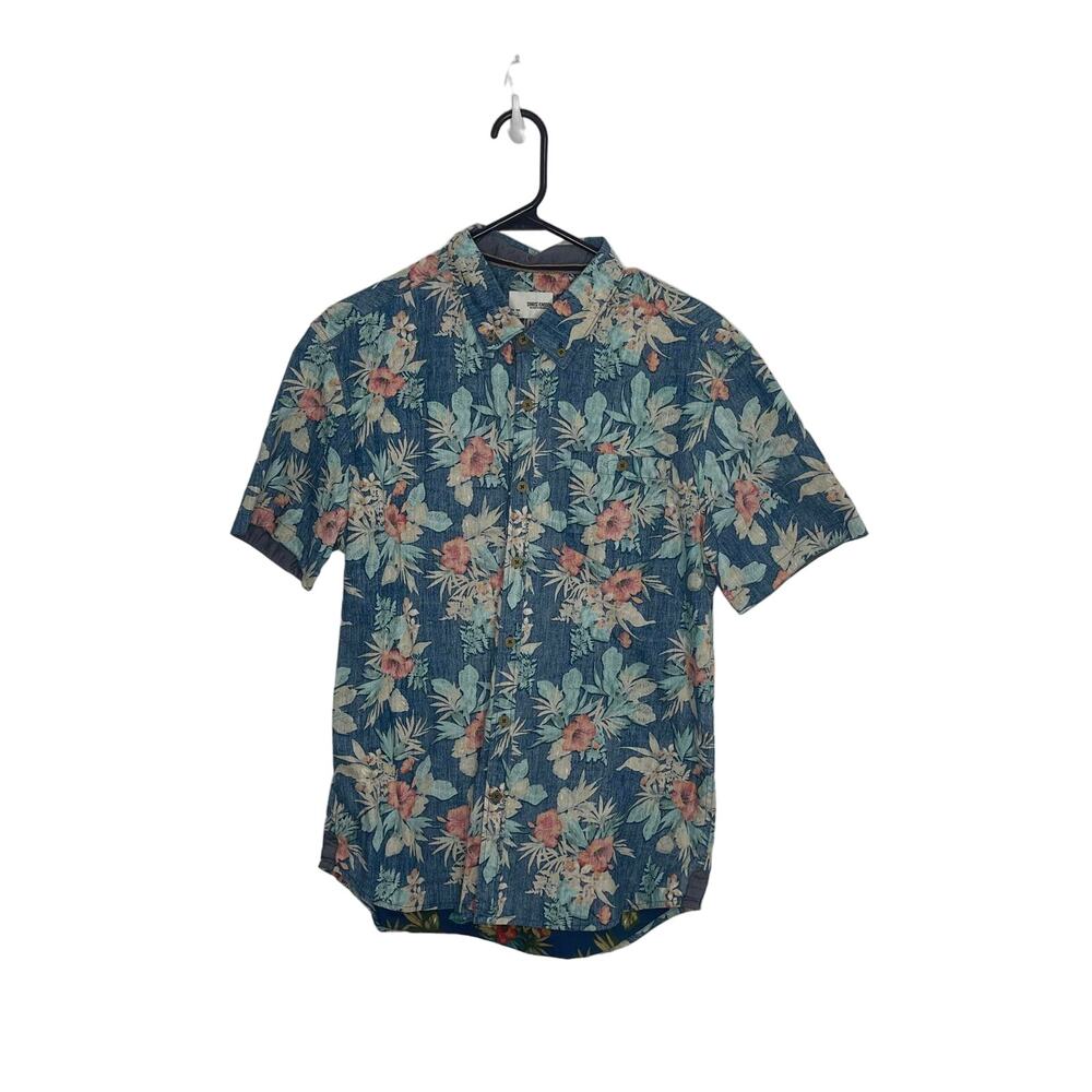 Sunrise Kingdom Men's Large casual button down shirt Hawaiian Tropical print